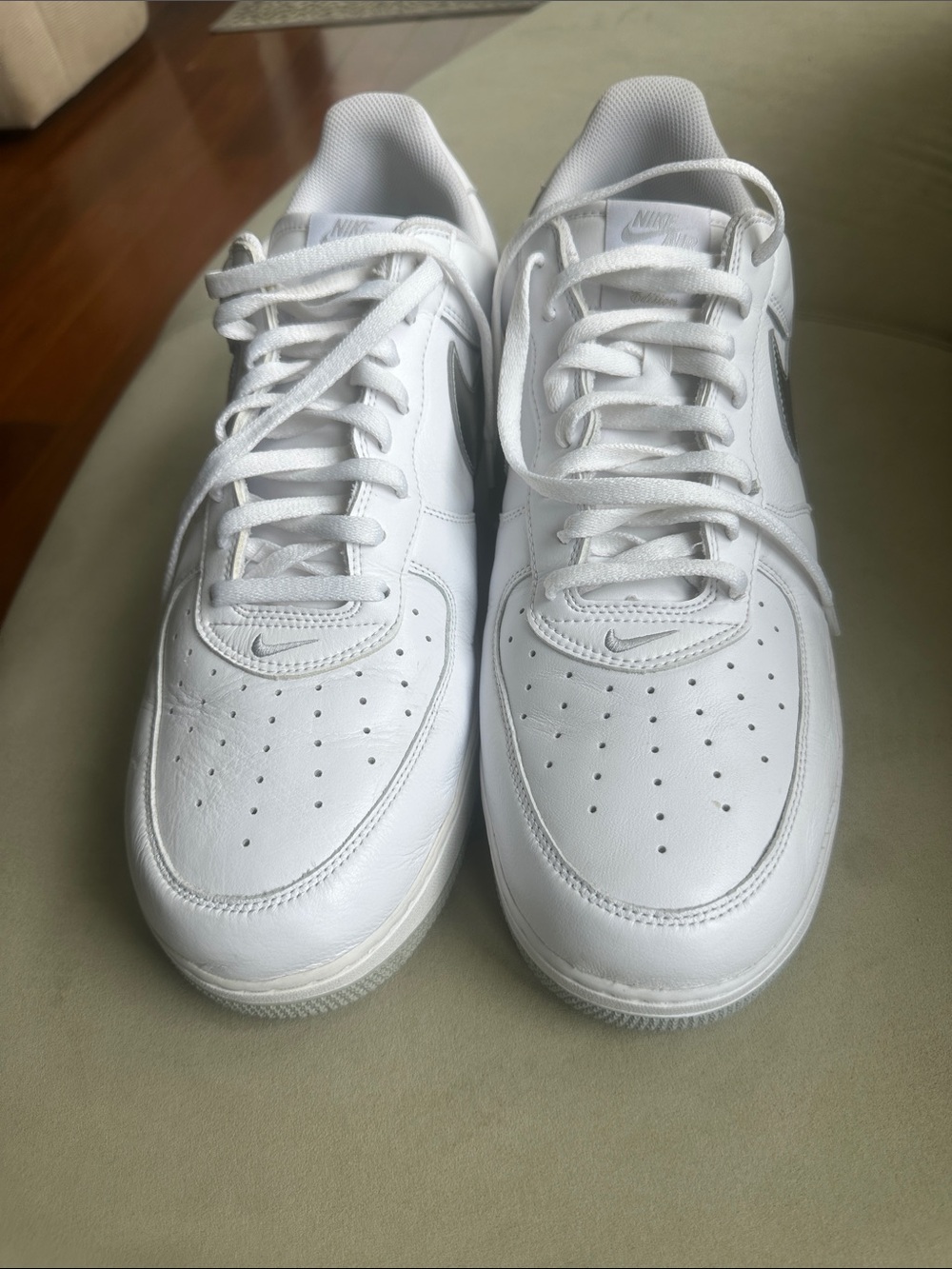 Nike White Low-Top Leather Sneakers